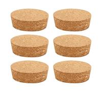 6 tapones de corcho cónicos para botellas de gran tamaño, tapones para tarros de albañil de apertura ancha, tapones de corcho de repuesto de madera para botellas de vino, tapones para botellas