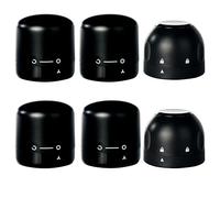 6 tapones para botellas de vino, 4 tapones de vino + 2 tapones de champán, conservador de vino, accesorios de vino, tapones de silicona negra para botellas de vino pequeñas