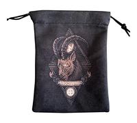 6 Tarot Rune Bag - Bolsas de joyería con cordón de terciopelo, bolsa de joyería de 5,12 '' x 7,09 '', bolsas de regalo de tela de tamaño pequeño con patrón Capricornio para guardar cartas del tarot,