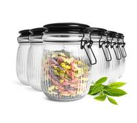 6 Tarros Frascos 720ml Con Tapa . Tarros Tarro Del Almacenaje Envase de Cristal
