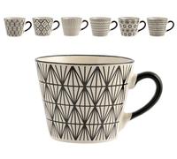 6 Tazas Jumbo En Cerámica Decoración Vhera Asortidas Cc340 H&H
