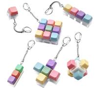 6 teclados, juguete para ansiedad con teclado, juguete de clic, llavero portátil para la ansiedad, juguetes para adultos para viajes en la oficina, oficina, escuela, hogar y viajes