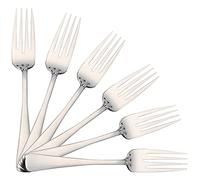 6 Tenedor de Pescado 19x 2,65 cm Servir Acero Inoxidable Altamente Pulido 18/0