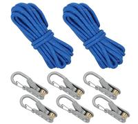 6 tensores de Cuerda para Paracord, tensores de Amarre de Paracord, tensores de Cuerda con Hebilla de Leva de Metal para Tiendas de campaña, navegación y Carga de Camiones, fácil de Usar sin Nudos.