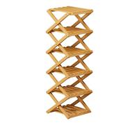 6-Tier Shoe Rack Organizer, Foldable Corner Storage Shelf, Standing Shoe Shelf No Assembly Required For Boots Sneakers High Heels And Slippers, Space Saving Organizer For Entryway Closet Living Room