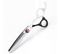 6" Tijera Peluquería Profesional Tijeras Cortar Pelo Acero Inoxidable de Primera con Tornillo de Tensión de Ajuste Fino Para Peluquero, Salón con Barberos, Uso en el Hogar,Gray white tooth scissors