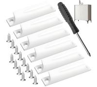 6 Tirador Puerta Corredera Tirador Puerta Exterior de Aluminio Oculto Tiradores de Borde de Cajón con 12 Tornillos y 1 Destornilladores Tiradores Puertas Correderas para Muebles Puertas y Ventanas