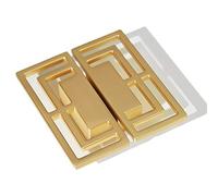 6 tiradores dorados cepillados para cajones, armario de TV, elegantes manijas de cobre dorado, patrones modernos chinos auspiciosos, mango de doble agujero de 32 mm