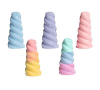 6 Tizas para Calle de Unicornio Purpurina, Tiza de Carretera Lavables para Niños, Tizas Extra Grandes de Colores para Asfalto, Aceras, Juego de Exterior