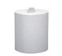 6 toallas de mano de ruedas, 2 capas blanco, celulosa, 140 m para Cosmos rollo dispensador