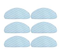 6 Toallitas Compatibles Con Ecovacs, Deebot Y Ozmo, Almohadillas Lavables For Fregona Y Trapo For Aspiradora Robot T9.