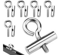 6 topes de refuerzo de 8-10 mm para riel de refuerzo con mosquetón, accesorios de acero inoxidable, kit de bloqueo para caravana, caravana, camping, tienda de campaña, barco