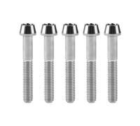 6 Tornillos de Titanio de Cabeza Hexagonal cónica M6x10, 15, 16, 18, 20, 25, 30, 35, 40, 45, 50, 55, 60 y 65 mm, Accesorios para Bicicleta