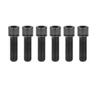 6 Tornillos De Titanio M7/M8 X 20 De 25Mm Con Arandelas, Negro, M7,20mm