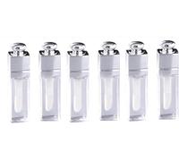 6 tubos de brillo de labios transparentes de 3 ml, recipientes vacíos para brillo de labios, botellas de bálsamo labiales transparentes rellenables, mini recipientes transparentes para pintalabios
