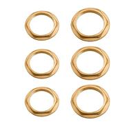 6 tuercas de seguridad hexagonales con brida, tuercas de brida de 1/2 pulgadas, tuerca trasera de latón, tuerca hexagonal de 3/4 pulgadas, rosca interior para lavabo de baño