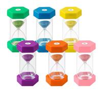 6 ud Reloj Arena, Colorido Gestión del Tiempo Temporizador, Arena para Niños 5/10/20/30/45/60 Minutos, Arena Estilo de 6 Colores, para Aula, Cocina, Juegos, Cepillado, Decoración de Oficina en Casa
