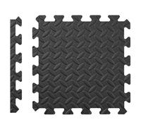 6 uds., 2,5 cm, azulejos de rompecabezas entrelazados gruesos, 30x30cm espesor, estera espuma EVA for suelo, Yoga, ejercicio físico, gimnasio, alfombra for el hogar Para Máquinas(Black)