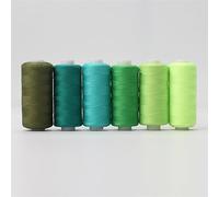 6 uds 200 yardas hilo de coser máquina bordar accesorios reparación del hogar DIY costura artesanal poliéster conjunto Multicolor para Bordado(Set 6)