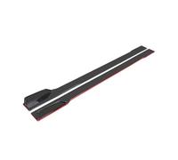 6 Uds 2m/2,2 M Faldas Laterales Extensión Paneles Basculantes Divisores Labios Parachoques Estilo Coche Rojo Carbono Negro Lado Falda Alerón Faldones Laterales(Q)