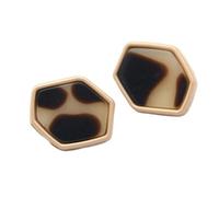 6 uds 30mm leopardo Hexagonal Metal mujer abrigo botones diseño decorativo para ropa, Vintage, hecho a mano, accesorios decorativos para manualidades DIY, Leopardo, 30mm 6 piezas