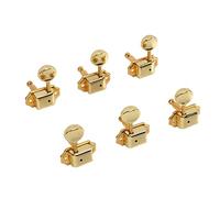 6 Uds Afinadores de Bloqueo de Guitarra, 3L3R Clavijas de Afinación de Cuerdas de Guitarra de Metal de Alta Resistencia Clavijas de Afinación de Cabeza de Máquina para Guitarra (Oro)
