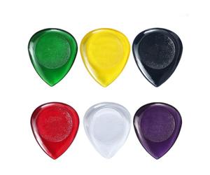 6 uds bajos eléctricos acústicos púa de guitarra en forma de gota de agua púa de guitarra eléctrica de gran tamaño fácil de usar agarre cómodo en forma de gota de agua