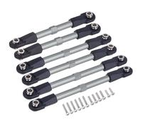 6 uds. Enlaces de dirección de Varilla de Aluminio Ajustables 4x4 4WD Piezas de actualización Accesorios compatibles con Piezas de Coche RC 1 10 Modelos a Escala BL-2S(Titanium)