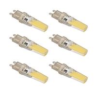 6 Uds G9 Bombillas LED Regulables 9W 220V 500LM Lámpara COB para Lámparas de Araña de Techo Hogar Blanco Frío 6500K