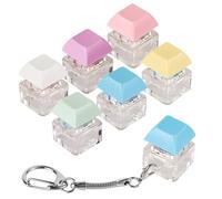 6 Uds Juguete Teclado Fidget, Clicky & Silent Llavero de Teclado Fidget Multicolor Fidget de Teclado Mecánico Juguete Fidget de Botón Clicker Fidget de Teclado para Descompresión Decoración