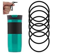 6 Uds Juntas de Tapa de Goma de Repuesto Compatibles con 16 y 20 oz Contigo Snapseal Byron Taza de Viaje, Juntas de Sello de Taza a Prueba de Fugas para Contigo Tazas (Negro)