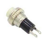 6 uds negro/verde/amarillo/azul/blanco/rojo apagado momentáneo encendido 0.5A 250VAC interruptores de botón Control remoto 10mm ESSEIEIE(White)