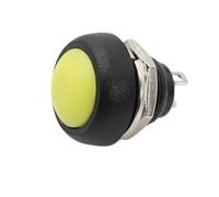 6 uds PBS-33b 12mm 2Pin Mini interruptores de botón 12V 1A momentáneo normalmente abierto resistente a salpicaduras(YELLOW)