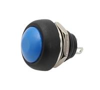 6 uds PBS-33b 12mm 2Pin Mini interruptores de botón 12V 1A momentáneo normalmente abierto resistente a salpicaduras(Blue)