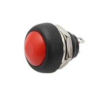 6 uds PBS-33b 12mm 2Pin Mini interruptores de botón 12V 1A momentáneo normalmente abierto resistente a salpicaduras(Red)