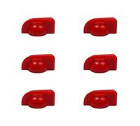 6 uds perillas de cabeza de pollo amplificador de Pedal de efectos Control de volúmenes de guitarra de piezas de repuesto de guitarra tapas de perilla de potenciómetro