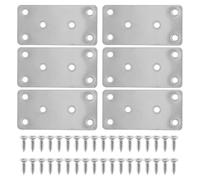 6 uds placas de reparación soportes rectos soporte plano resistente acero inoxidable for muebles madera para Reparación