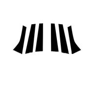 6 uds., postes de pilar negro brillante, embellecedores de puerta y ventana, Kits de cubierta de pegatinas, ajuste automático for Ford Mondeo MK4 2008-2013 MK5/MK V 2014-2022 Cubierta adhesiva del pil