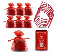 6 uds-Pulsera de Hilo Rojo con Nudos-Ajustable entre 14 y 30cm-Amuleto Contra el Mal de Ojo y la Envidia-Da Suerte, Fortaleza y Protección-Hecha a Mano con Nylon de Calidad-Unisex-Regalo Original