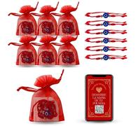 6 uds-Pulsera Ojo Turco con Nudos-Ajustable entre 15 y 28cm-Amuleto Contra el Mal de Ojo y la Envidia-Da Suerte, Fortaleza y Protección-Pulsera Hilo Rojo de Nylon Hecha a Mano-Unisex-Regalo Original