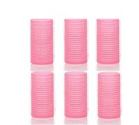 6 uds rodillos for el cabello autoadhesivos con flequillo de aire rizador pinzas for el cabello peine herramientas for rizar el cabello DIY Rulos(Pink,4cm 6pcs)