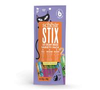 Schesir Stix Mousse - Snack líquido para gatos - Salmón, pollo y pato - Cantidad: 90 g