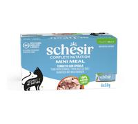 6 uds. x 50 g Schesir Mini Meal Atún con Lubina para gatos - Multipack