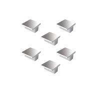 6 Un. Pomo TIRADOR cromo brillo para Mueble y Puerta COCINA 38x38MM