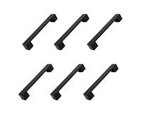 6 Un. TIRADOR Asa Mueble resina ABS negro mate Puerta Armario COCINA - Distancia tornillos 160MM