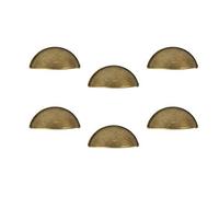 6 Un. TIRADOR Concha latón bronce envejecido para Puerta COCINA - Distancia tornillos 64MM
