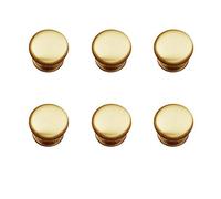 6 Un. TIRADOR Pomo latón cepillado para Mueble - Diámetro 30MM
