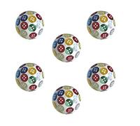 6 Un. TIRADOR Pomo Mueble Infantil bola botones nacar colores incrustado - Diámetro 34MM
