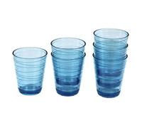 6 Unidad Brunner Onda Dolomit Camping Vaso 300ML Azul Transparente Set