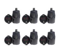 6 unidades 16 A Schuko acoplamiento: WIYETY Schuko Conector exterior redondo 16 A con protección contra torceduras, conexión Schuko acoplamiento 250 V, IP44 enchufe Schuko, sellado para exteriores